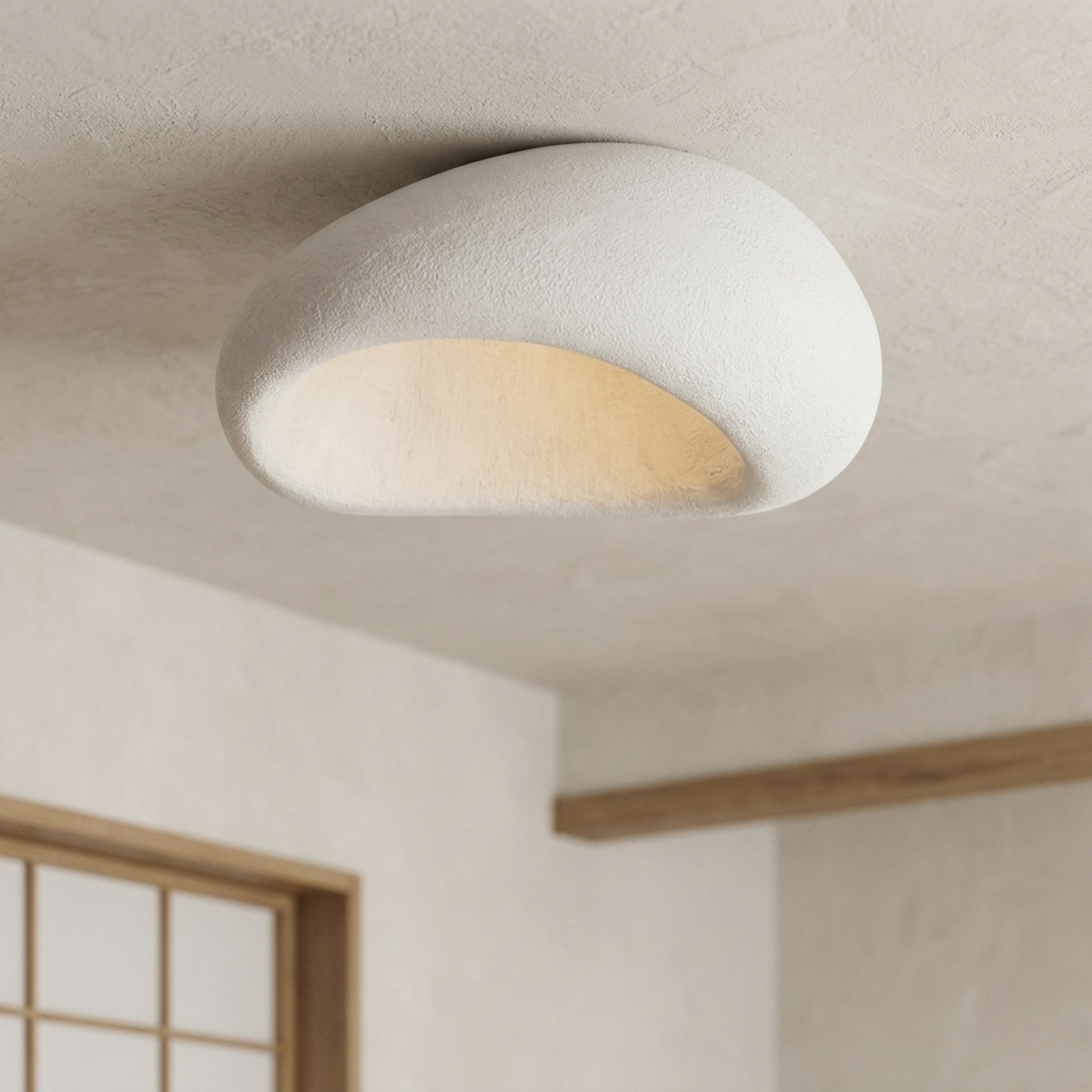 Wabi Sabi Pebble Flush Mount LED Ceiling Light