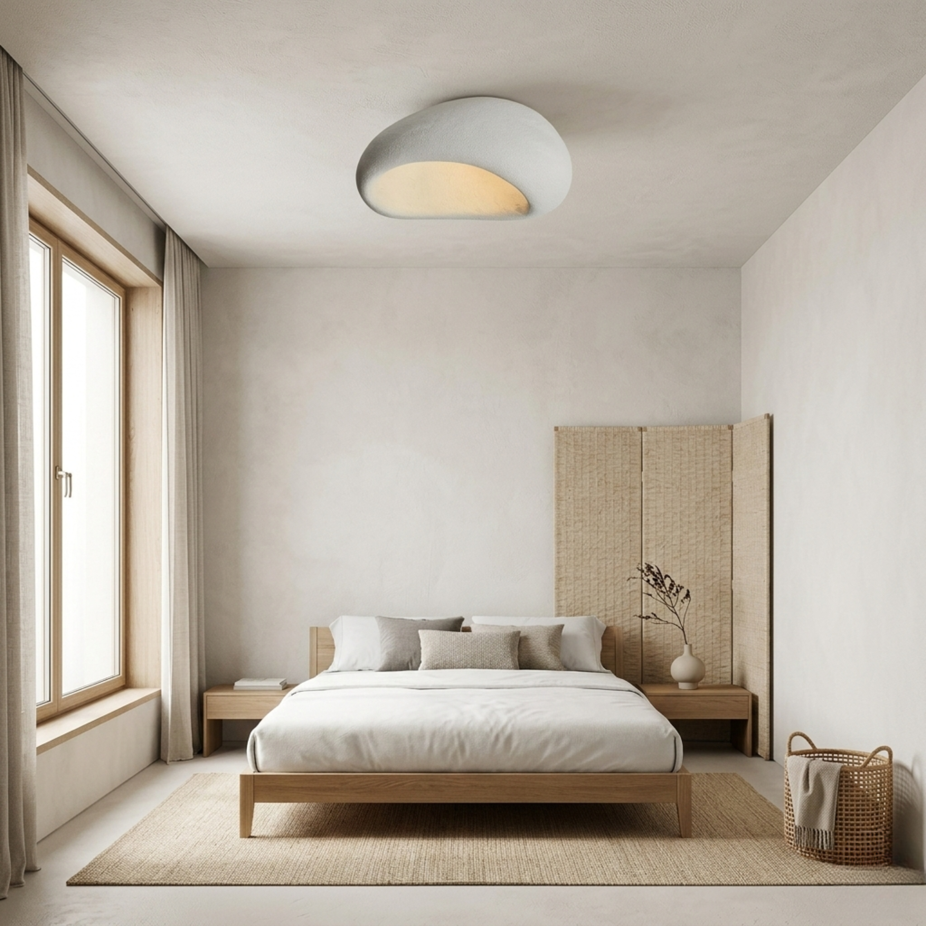 Wabi Sabi Pebble Flush Mount LED Ceiling Light