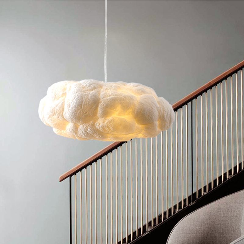 White Cloud Cotton Pendant Light Scandinavian Kids Bedroom Ceiling Pendant