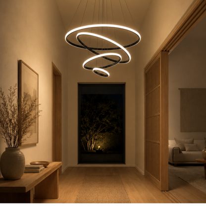 Gold Ring LED Pendant Chandelier Ceiling Light