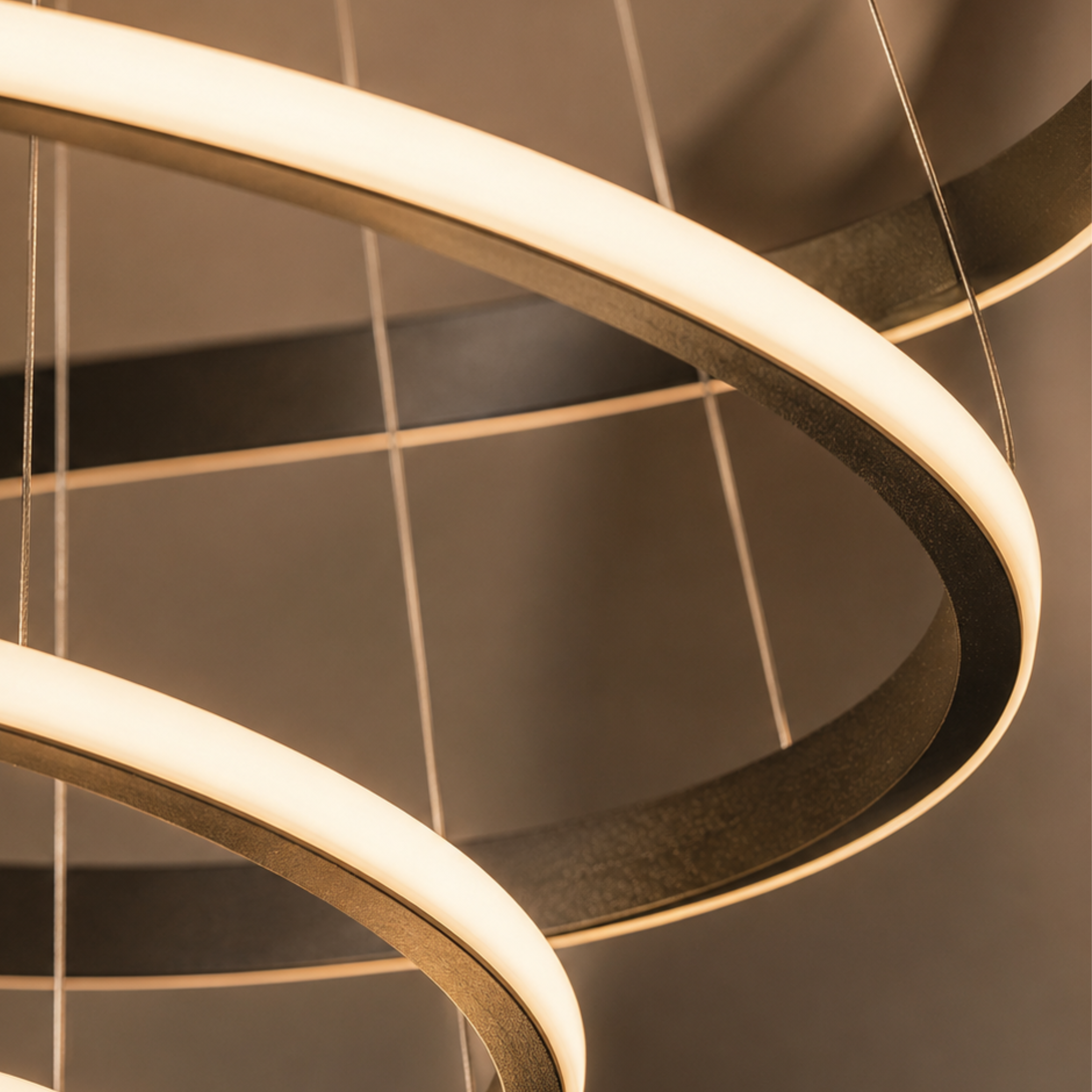 Gold Ring LED Pendant Chandelier Ceiling Light