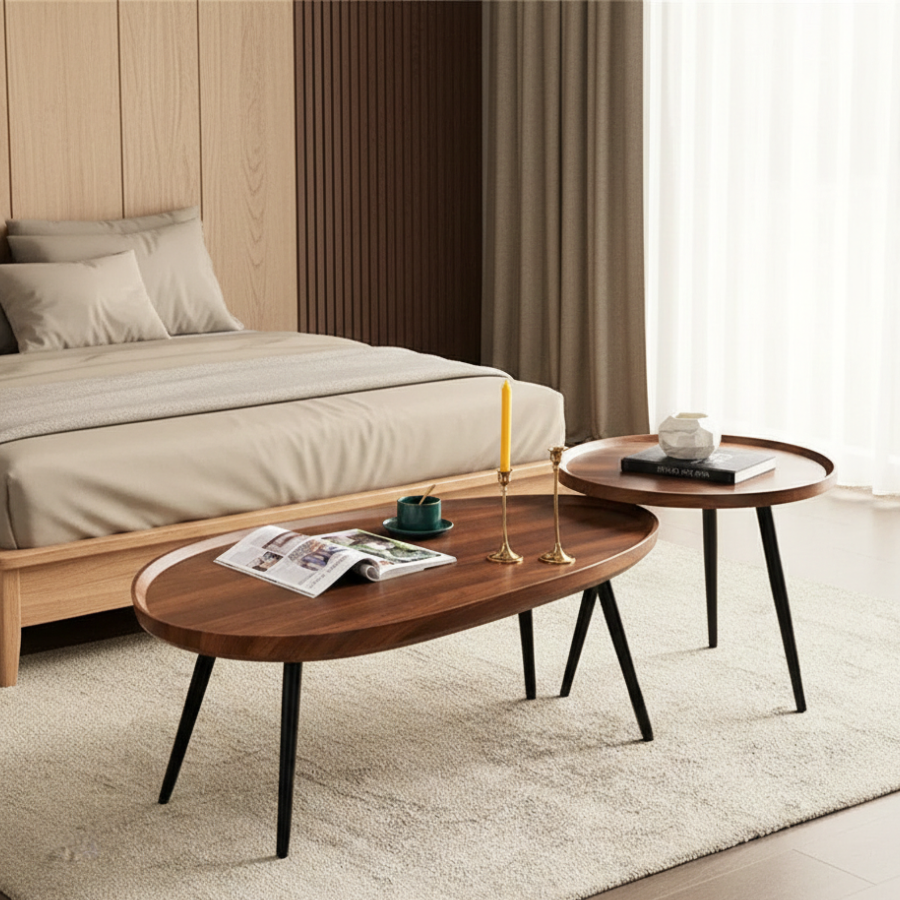Irregular Wooden Side Table