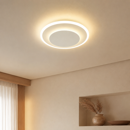 White Round LED Flush Mount Ceiling Light