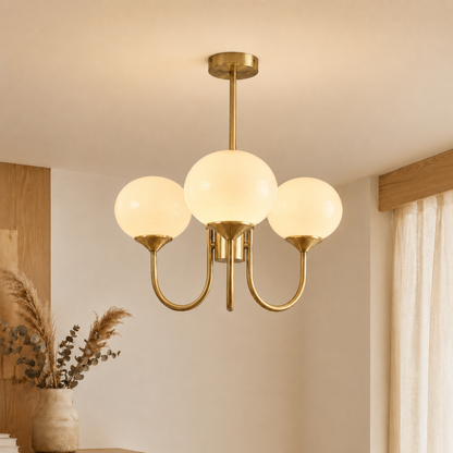 Glass Globe Chandelier Ceiling Light