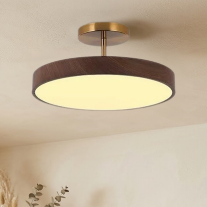 Wood Grain Round LED Ceiling Light