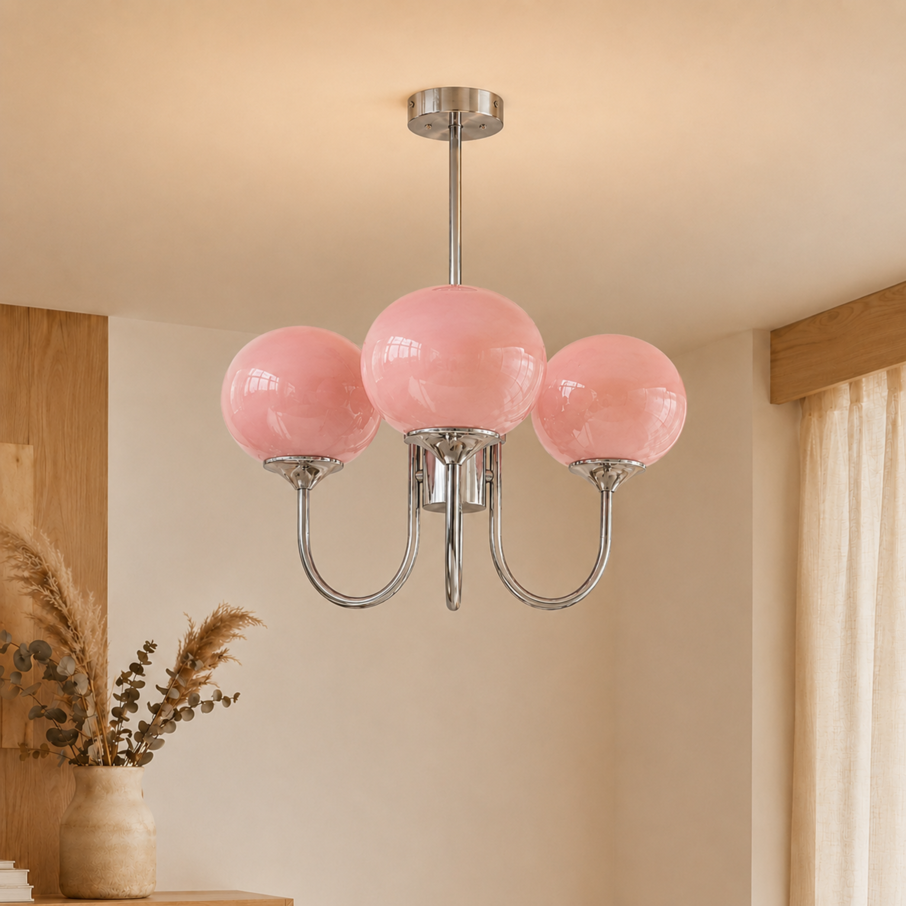 Glass Globe Chandelier Ceiling Light