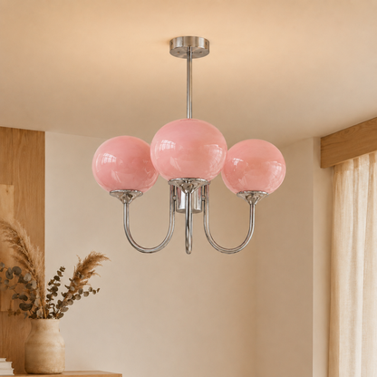 Glass Globe Chandelier Ceiling Light