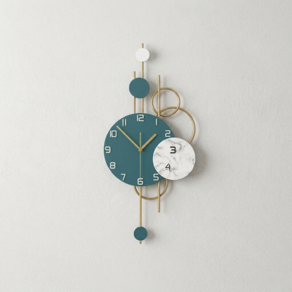 Metal Wall Clock with 7 Circles