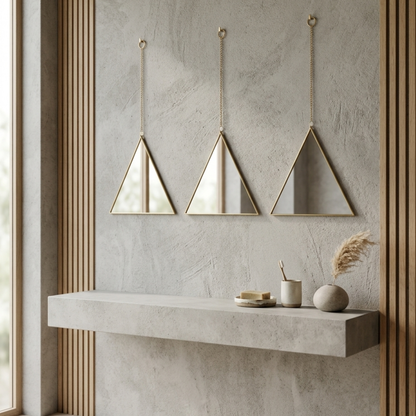 Modern Gold Triangle Mirror