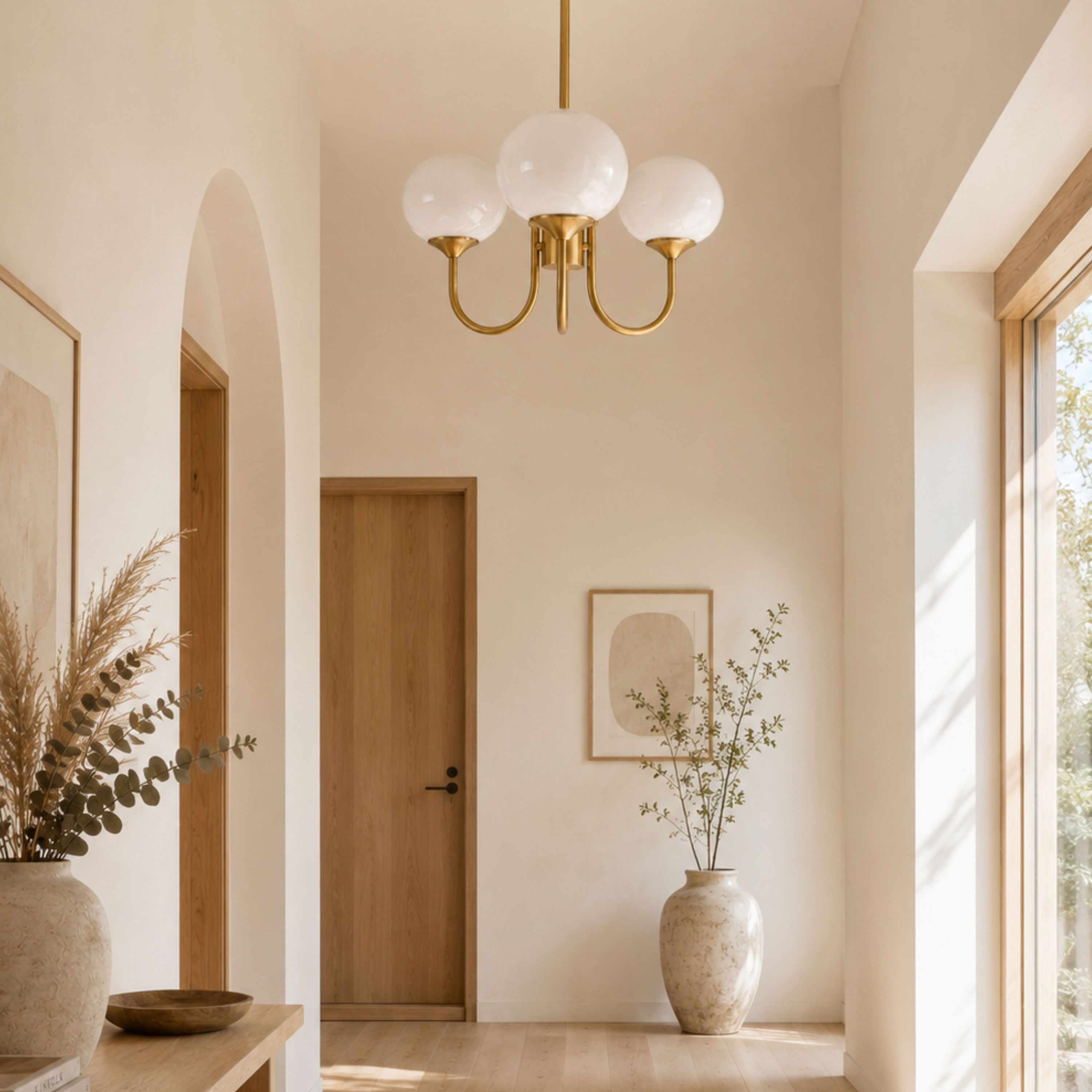 Glass Globe Chandelier Ceiling Light