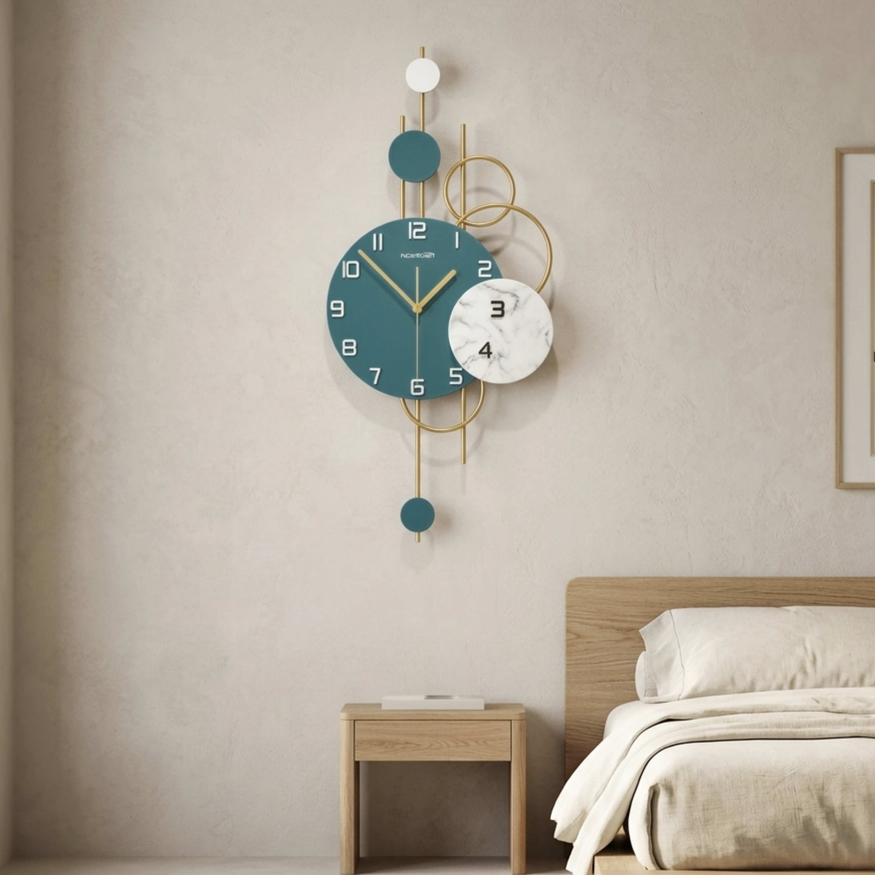 Metal Wall Clock with 7 Circles