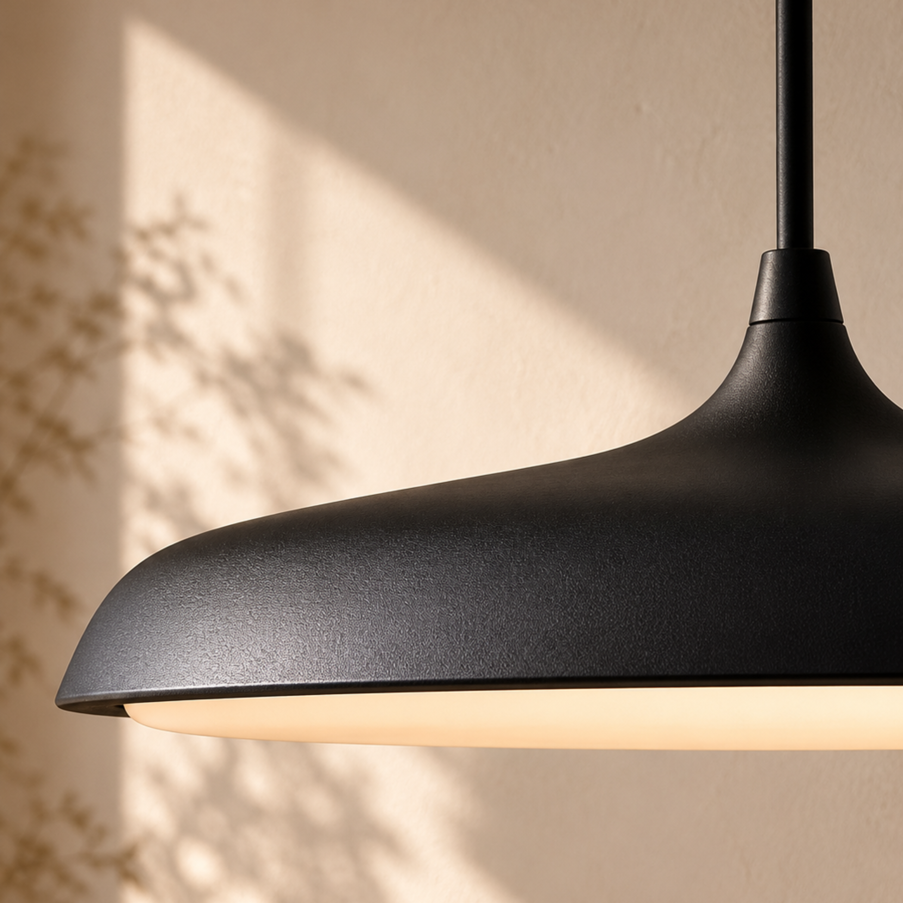 Black Slim Aluminium LED Pendant Ceiling Light
