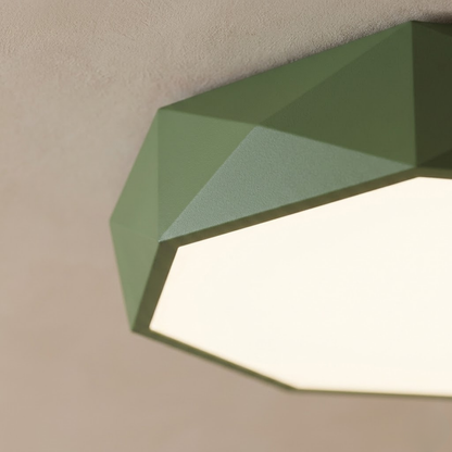 Gray Geometric LED Flush Mount Ceiling Light