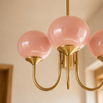 Glass Globe Chandelier Ceiling Light
