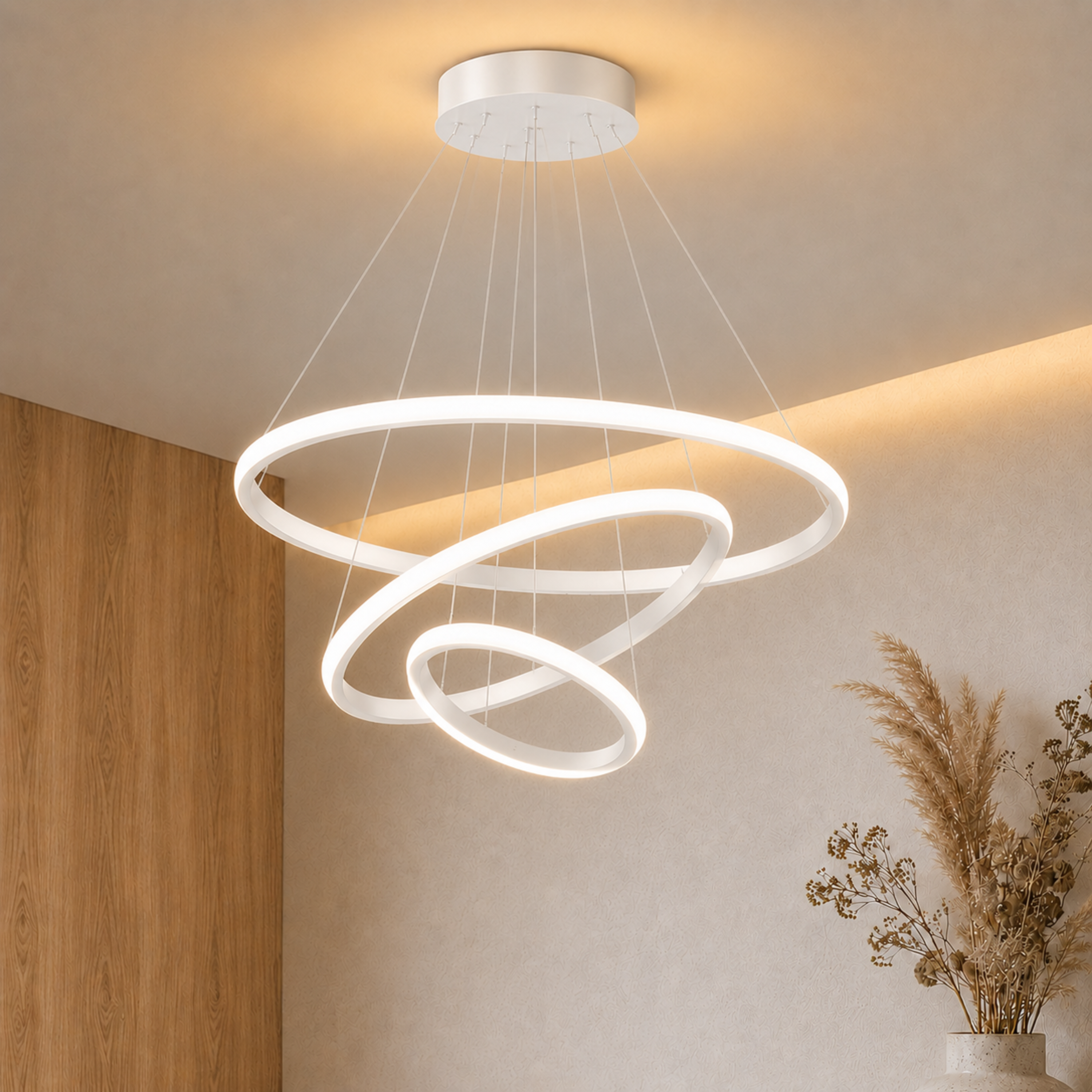 Gold Ring LED Pendant Chandelier Ceiling Light
