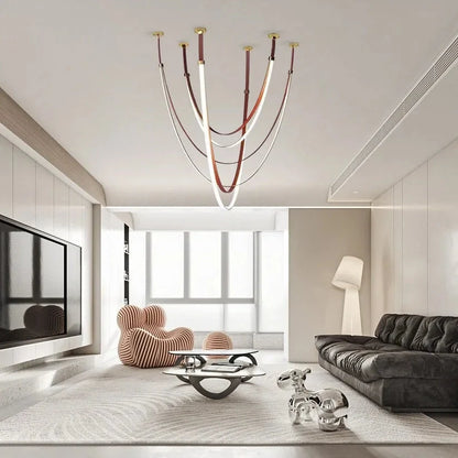Beza Leather Belt Pendant Light