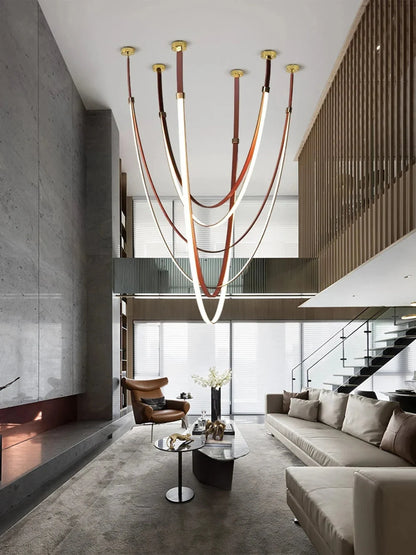 Beza Leather Belt Pendant Light