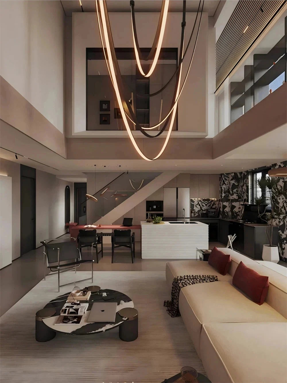 Beza Leather Belt Pendant Light