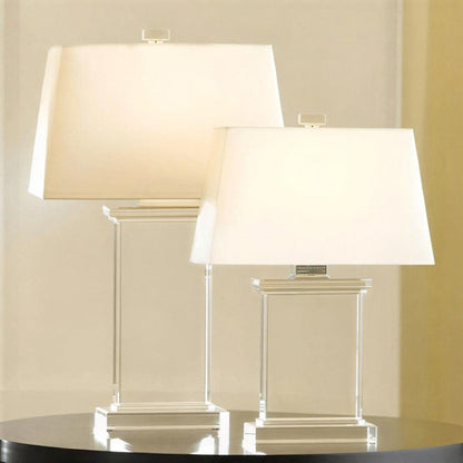 Contemporary Table Lamp Featuring Rectangular Lighting Design
