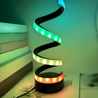 Curly Spiral Modern Table Lamp With USB-Powered Dimmable Lighting