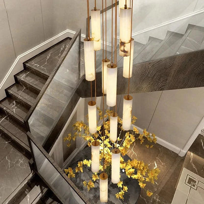Darlen Marble Modern Staircase Chandelier