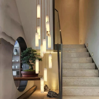 Darlen Marble Modern Staircase Chandelier