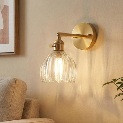 Decorative Retro Tulip Flower Styled Wall Sconce Light With Adjustable Lighting