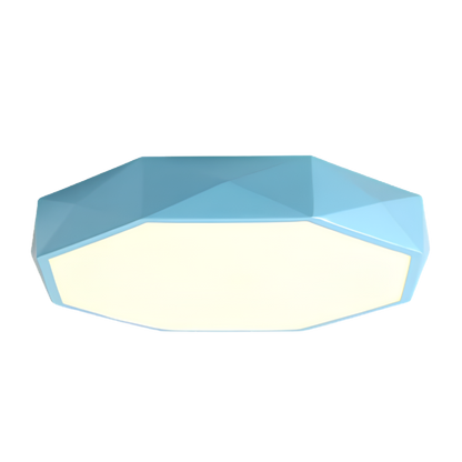 Gray Geometric LED Flush Mount Ceiling Light