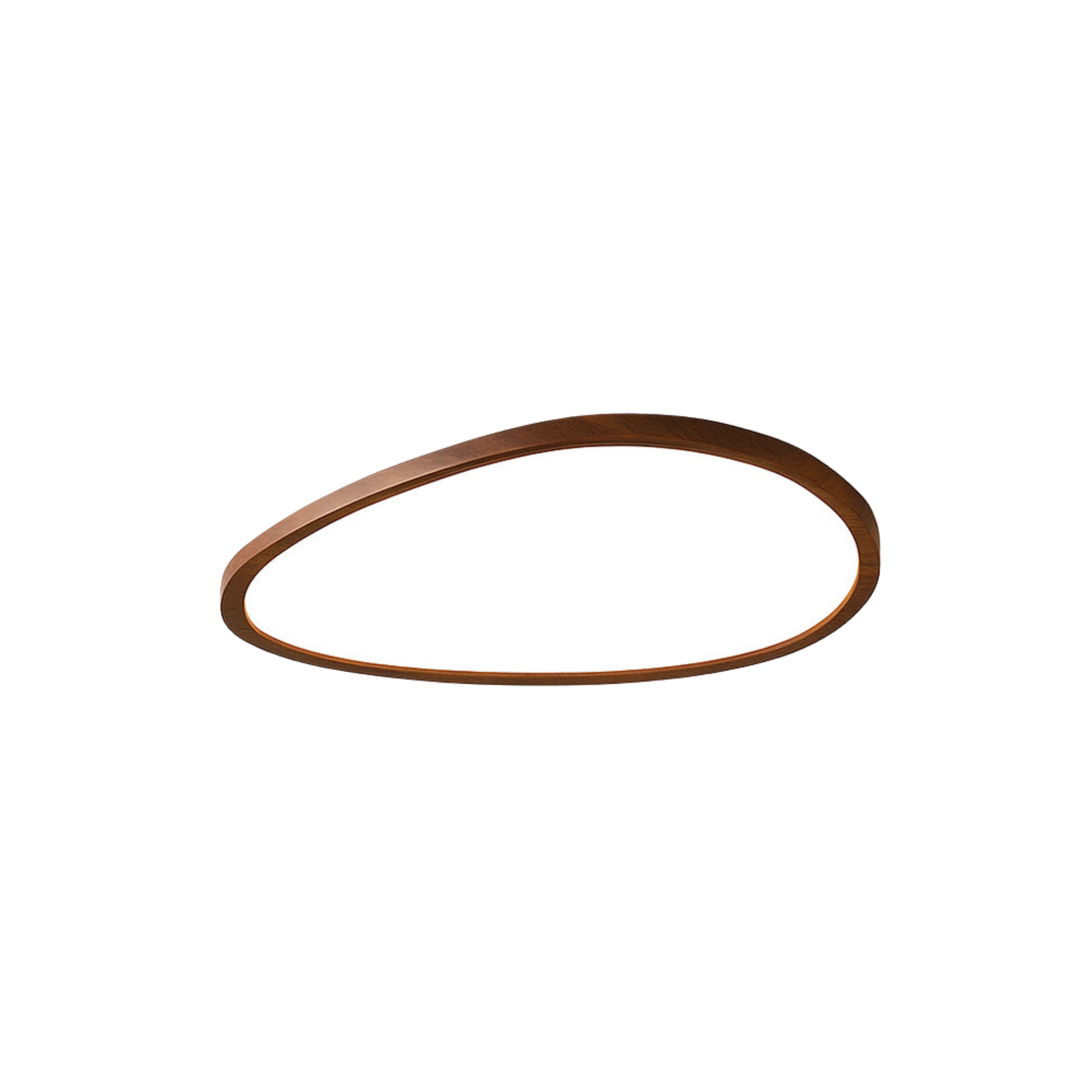 Brown Oval Acrylic LED Flush Mount Ceiling Light