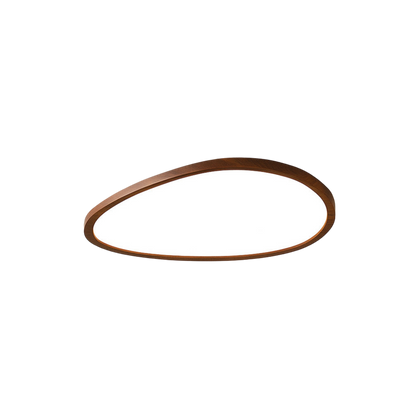 Brown Oval Acrylic LED Flush Mount Ceiling Light