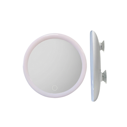 Round LED Mirror with Suction Cups