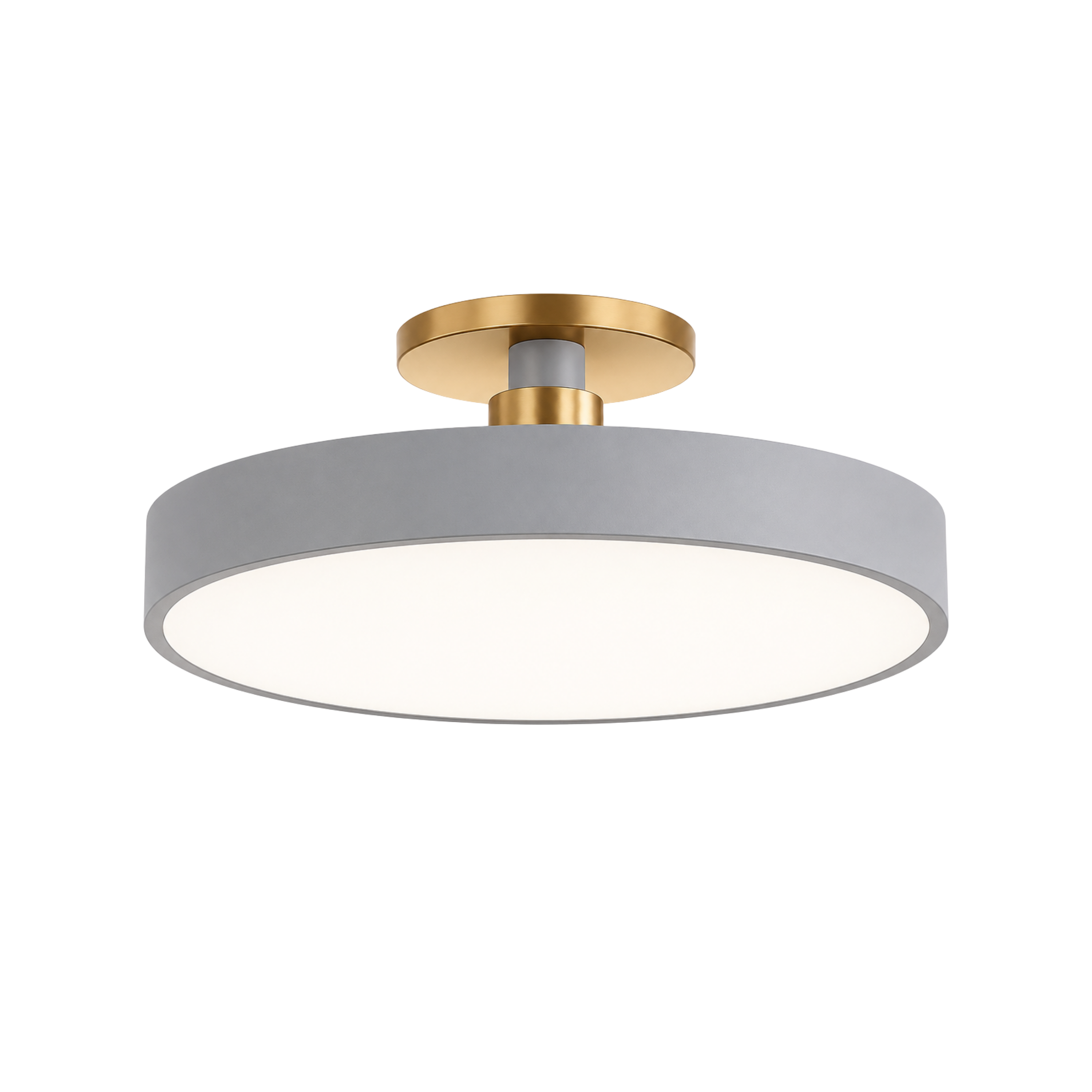Round Nordic Semi-Flush Ceiling Light