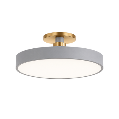 Round Nordic Semi-Flush Ceiling Light