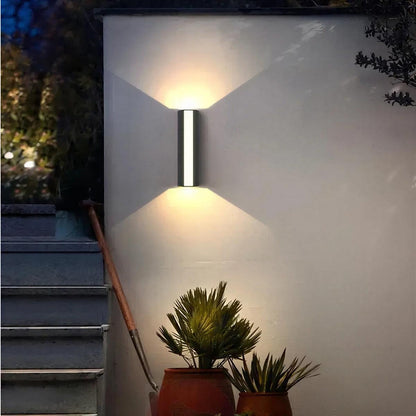 Exterior Outdoor Wall Light With Wide Up Down Lighting