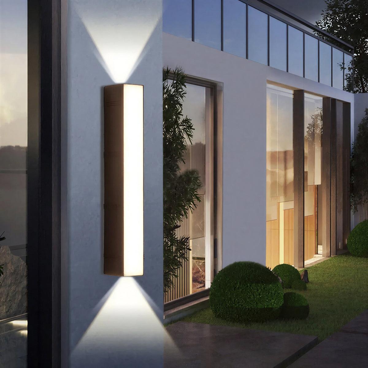 Exterior Outdoor Wall Light With Wide Up Down Lighting