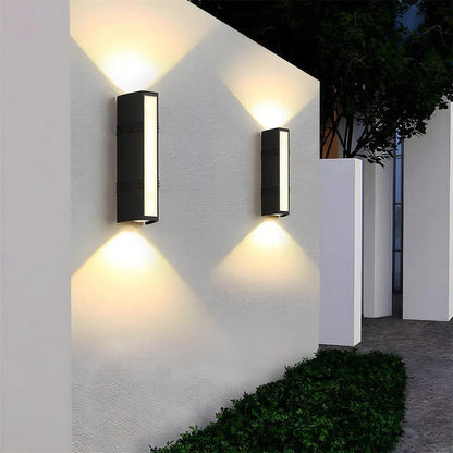 Exterior Outdoor Wall Light With Wide Up Down Lighting