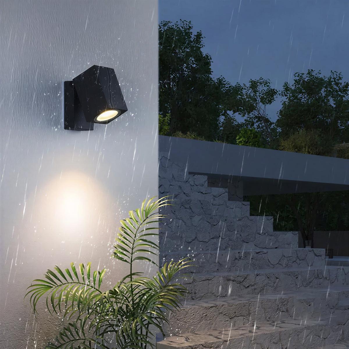 Exterior Outdoor Wall Mount Light with Adjustable Spotlight