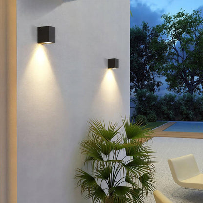 Exterior Outdoor Wall Mount Light with Adjustable Spotlight