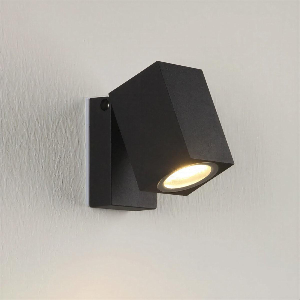 Exterior Outdoor Wall Mount Light with Adjustable Spotlight