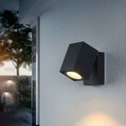 Exterior Outdoor Wall Mount Light with Adjustable Spotlight