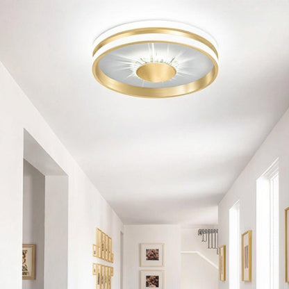 Flush Mount Ceiling Light With Modern Crystal Accents