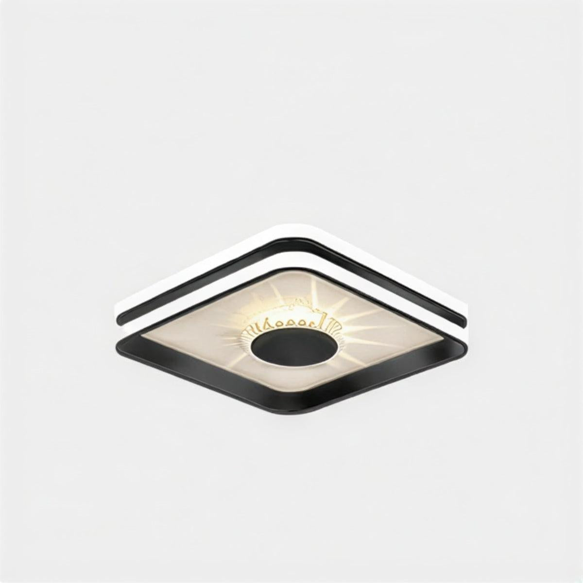 Flush Mount Ceiling Light With Modern Crystal Accents