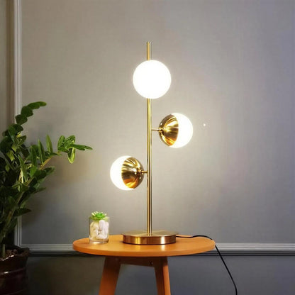 Gold Floor Lamp With Glass Globe Shades