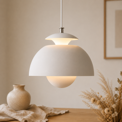 Green Dome Pendant Ceiling Light White 