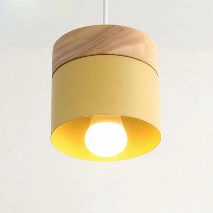 Modern Ceiling Pendant Light With Stylish Minimalistic Wooden Base