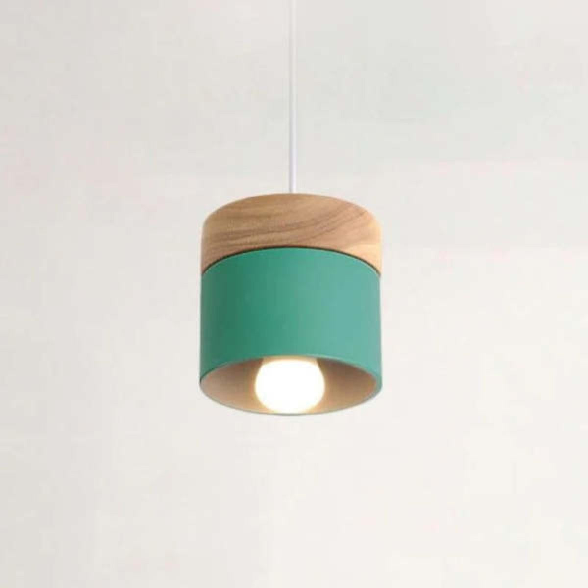 Modern Ceiling Pendant Light With Stylish Minimalistic Wooden Base