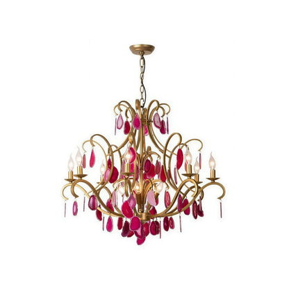 Modern Crystal Chandelier Light With Agate Design