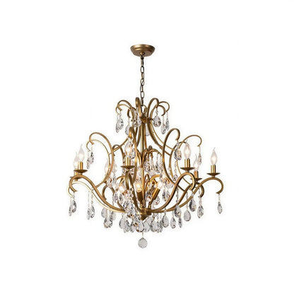 Modern Crystal Chandelier Light With Agate Design