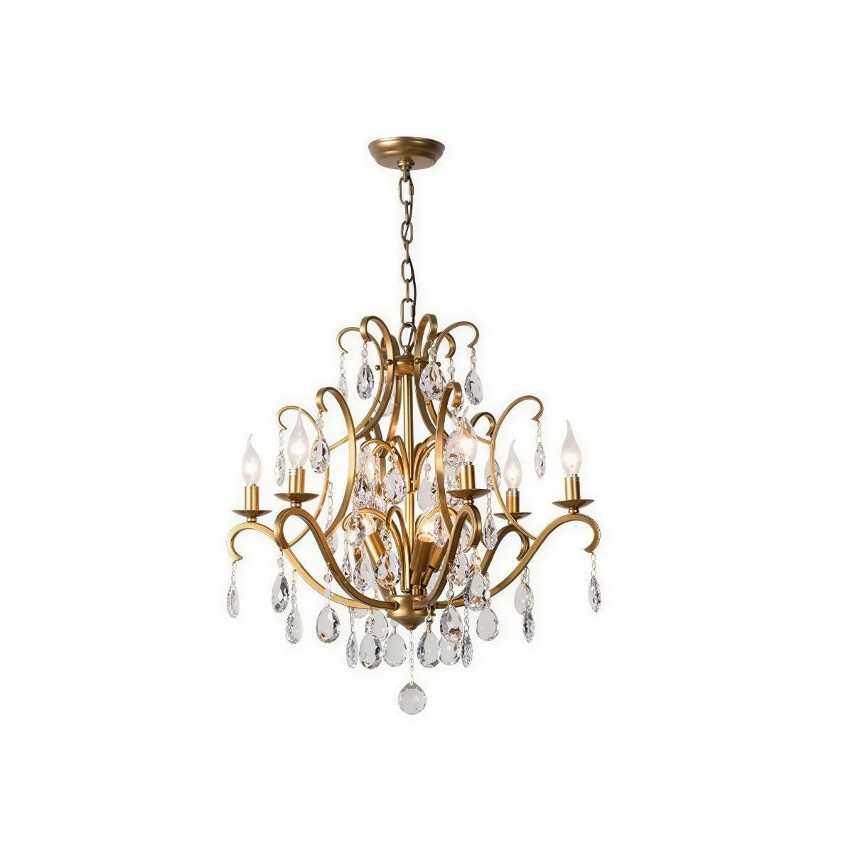 Modern Crystal Chandelier Light With Agate Design