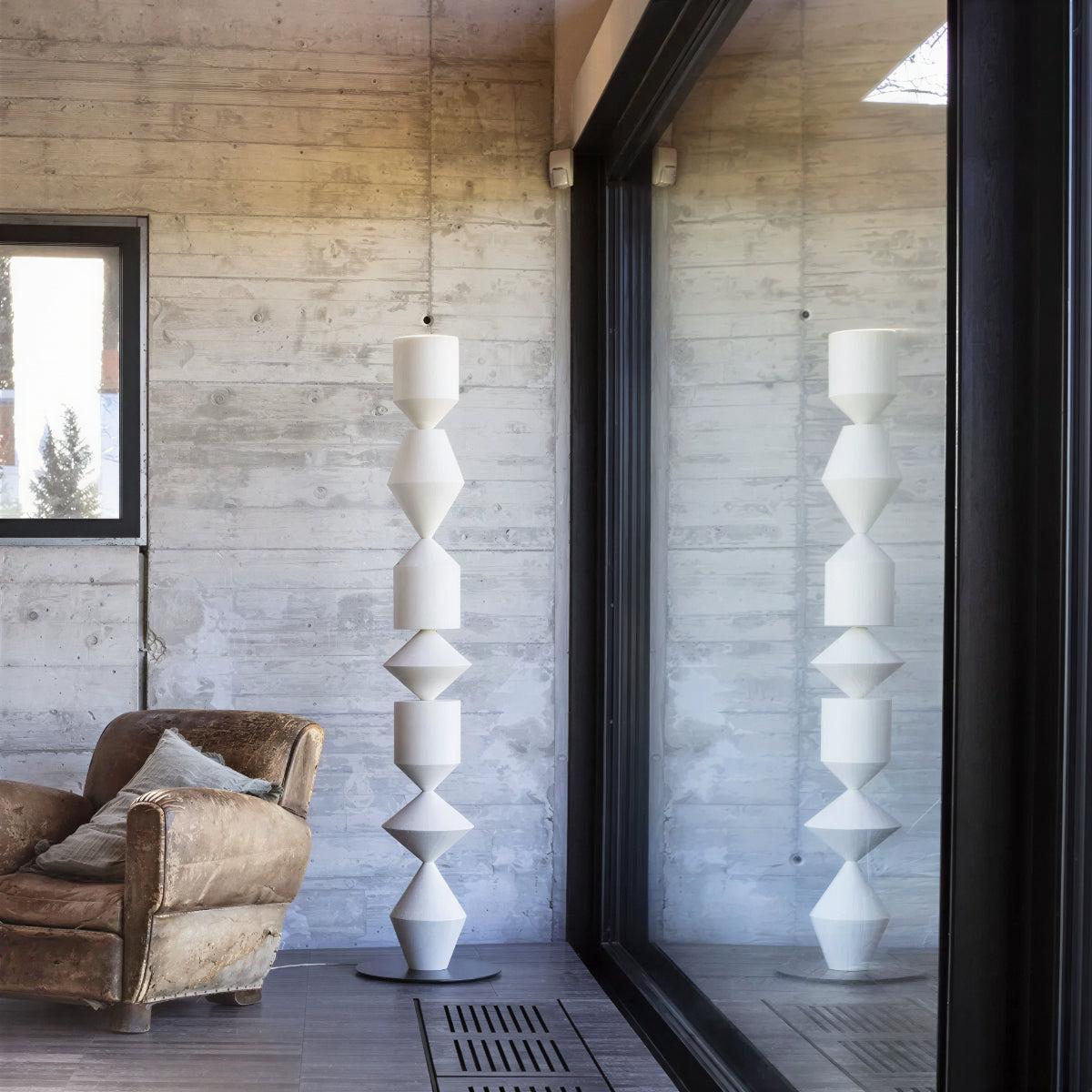Modern Floor Lamp with Sculptural Indirect Lighting